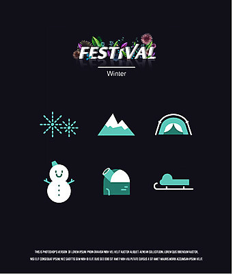 아이콘 겨울 눈사람 산 텐트 사람없음 세트 라벨 축제 눈송이 썰매 겨울캠프 2D아이콘 AI파일 계절 프레임 눈_날씨 캠핑도구 캠핑 파일형식 벡터