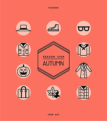 아이콘 모자 계절 패션 안경 신발 단풍 셔츠 티셔츠 서류가방 사람없음 세트 가을 트렌치코트 라인아이콘 잭오랜턴 2D아이콘 AI파일 잡화 상의 잎 가방 할로윈 코트 파일형식 벡터