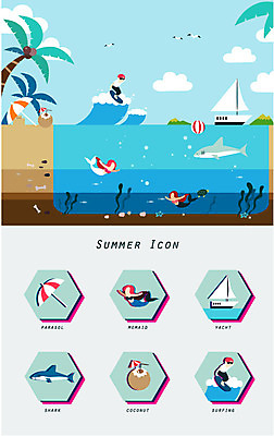 구름 아이콘 계절 여자 남자 요트 갈매기 여러명 성인 여름 세트 야자수 파라솔 서핑보드 서핑 비치볼 상어 코코넛 미역 인어 2D아이콘 AI파일 자연요소 나무 다수 배_교통 과일 공 조류 바캉스용품 어류 사람 수상스포츠 보드_스포츠 해조류 파일형식 벡터