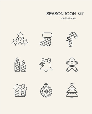 크리스마스장식 크리스마스 겨울 크리스마스용품 크리스마스선물 사람없음 세트 크리스마스트리 장식볼 라인아이콘 크리스마스양말 크리스마스장식종 크리스마스종 크리스마스지팡이 오너먼트 크리스마스리스 2D아이콘 AI파일 아이콘 계절 기념일 지팡이 양말 선물 장식 화환 종 용품 장식종 파일형식 벡터