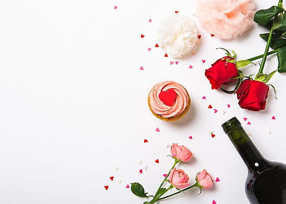 포토 JPG 스튜디오촬영 기념일 백그라운드 화이트데이 디저트 발렌타인데이 사람없음 장미 하트 머핀 코사지 파스텔톤 국내포토 모양 꽃 음식 빵 컬러 장신구 데이이벤트 실내 이벤트 파일형식