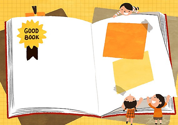 PSD 여자 교육 남자 어린이 일러스트 책 세명 독서 포스트잇 프레임일러스트 국내일러스트 프레임 사람 메모지 파일형식