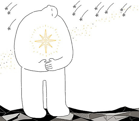 PSD 별 일러스트 안기 상상 상상일러스트 한명 사람 희망 국내일러스트 자연요소 1 감정 모션 파일형식