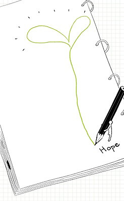 PSD 일러스트 상상 사각프레임 프레임 상상일러스트 한명 사람 연필 새싹 사각형 공책 희망 그리기 국내일러스트 도형 식물 1 감정 모션 문구용품 학용품 필기구 파일형식