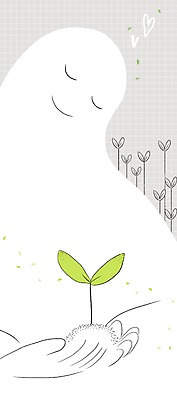 PSD 일러스트 상상 상상일러스트 한명 사람 새싹 희망 하트 국내일러스트 모양 식물 1 감정 파일형식