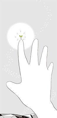 PSD 손 일러스트 상상 상상일러스트 신체부위 새싹 희망 사막 국내일러스트 식물 감정 사람 파일형식