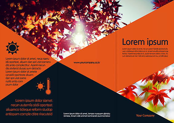 템플릿 편집 표지디자인 북디자인 출판디자인 표지 리플렛 낙엽 북커버 3단접지 날씨 팜플렛 사람없음 햇빛 태양 온도계 체온계 이미지템플릿 AI파일 자연요소 잎 파일형식 벡터