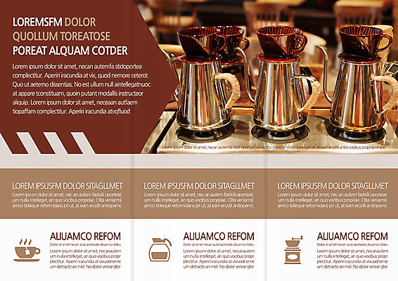 템플릿 편집 표지디자인 북디자인 출판디자인 내지 커피 리플렛 북커버 3단접지 팜플렛 사람없음 이미지템플릿 AI파일 음료 파일형식 벡터