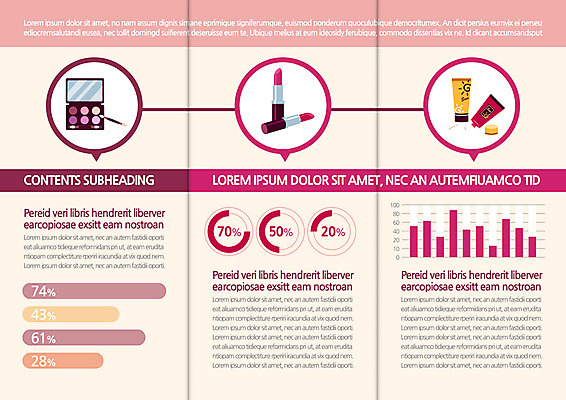 템플릿 편집 표지디자인 북디자인 출판디자인 내지 리플렛 북커버 3단접지 그래프 팜플렛 사람없음 뷰티 립스틱 아이섀도 핸드크림 이미지템플릿 AI파일 화장품 파일형식 벡터