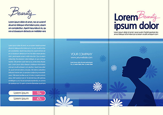 템플릿 편집 표지디자인 북디자인 출판디자인 여자 표지 실루엣 리플렛 꽃무늬 북커버 3단접지 팜플렛 뷰티 이미지템플릿 AI파일 꽃 무늬 촬영기법 사람 파일형식 벡터