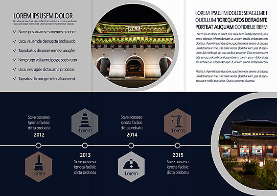 템플릿 편집 한국전통 표지디자인 북디자인 출판디자인 내지 리플렛 여행 야경 북커버 3단접지 팜플렛 사람없음 경복궁 연혁 이미지템플릿 AI파일 전통 한국 궁전 야간 파일형식 벡터 풍경_경치