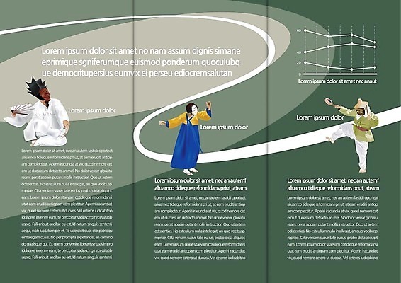 템플릿 편집 표지디자인 북디자인 출판디자인 내지 리플렛 북커버 3단접지 그래프 서기 팜플렛 성인 취미 세명 한복 탈춤 탈 이미지템플릿 AI파일 한국전통 모션 가면 사람 전통의상 전통공연 전통무용 파일형식 벡터