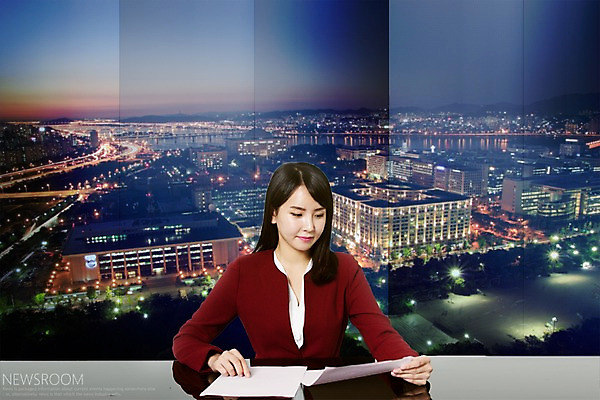 PSD 편집이미지 여자 종이 야경 실내 한명 정장 상반신 20대 성인 앞모습 한국인 도시 뉴스 아나운서 읽기 디지털합성 대본 디지털아트 청년여자한명만 성인여자한명만 뉴스룸 이미지편집 직업 1 옷 뷰포인트 모션 사람 동양인 청년 내부 야간 여자한명만 성인여자만 청년여자만 파일형식 풍경_경치