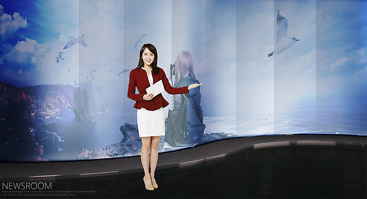 전신 PSD 편집이미지 여자 바다 갈매기 안내 실내 한명 서기 미소 들기 정장 손짓 20대 성인 한국인 뉴스 아나운서 디지털합성 기상캐스터 대본 디지털아트 성인여자한명만 뉴스룸 이미지편집 직업 1 옷 모션 조류 표정 사람 동양인 청년 내부 여자한명만 성인여자만 파일형식