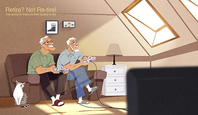 PSD 노년 남자 액자 일러스트 창문 함께함 실내 두명 실버라이프 소파 고양이 게임 스탠드 게임기 즐거움 서랍장 안경낌 국내일러스트 라이프스타일 감정 안경 가구 컨셉 의자 포유류 놀이 조명 사람 성인 내부 반려동물 파일형식