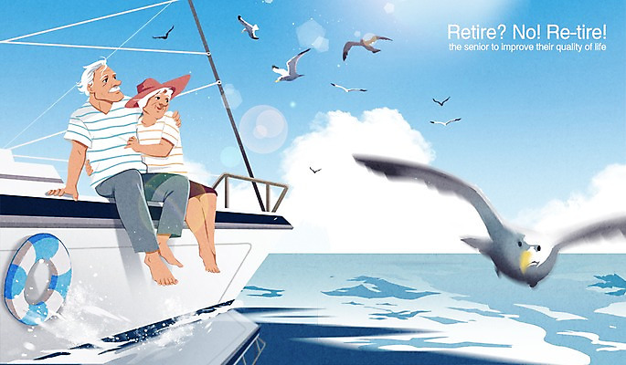 주간 PSD 구름 모자 여자 노년 남자 행복 여유 바다 여행 요트 일러스트 안기 갈매기 함께함 야외 두명 실버라이프 노부부 화목 배 국내일러스트 자연요소 라이프스타일 부부 잡화 감정 컨셉 배_교통 과일 모션 조류 사람 성인 파일형식