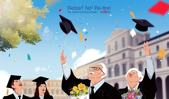 주간 PSD 여자 노년 남자 행복 꽃다발 일러스트 졸업 졸업식 여러명 야외 실버라이프 노부부 축하 졸업가운 즐거움 대학교 안경낌 국내일러스트 자연요소 라이프스타일 부부 교육 꽃 감정 안경 다수 컨셉 학교 사람 성인 가운 파일형식