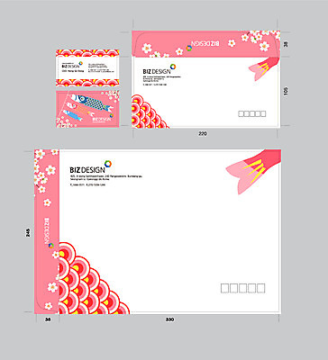 템플릿 문양 분홍색 무늬 명함 서류봉투 편지봉투 사람없음 세트 벚꽃 패키지 봉투템플릿 우편봉투 비즈디자인 봉투디자인 이미지템플릿 AI파일 꽃 컬러 봉투 편지 우편물 파일형식 벡터