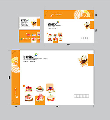 템플릿 명함 디저트 서류봉투 편지봉투 사람없음 세트 패키지 봉투템플릿 우편봉투 비즈디자인 봉투디자인 이미지템플릿 AI파일 음식 봉투 편지 우편물 파일형식 벡터