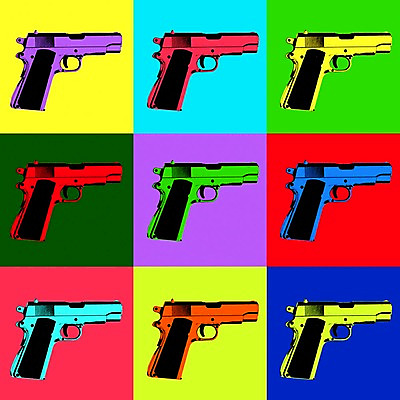 PSD 무기 일러스트 사람없음 권총 총 팝아트 국내일러스트 그림 파일형식