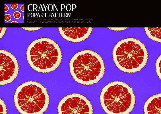 PSD ZIP 음식 패턴 오렌지 과일 일러스트 단면 사람없음 자몽 팝아트 키치 국내일러스트 컨셉 무늬 그림 파일형식