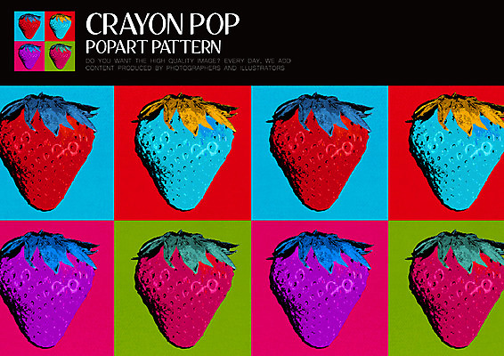 PSD ZIP 음식 패턴 과일 일러스트 딸기 사람없음 팝아트 키치 국내일러스트 컨셉 무늬 그림 파일형식