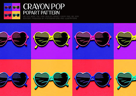 PSD 잡화 ZIP 패턴 일러스트 사람없음 선글라스 하트 팝아트 키치 국내일러스트 모양 안경 컨셉 무늬 그림 파일형식