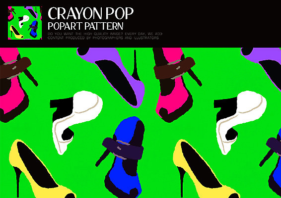 PSD 잡화 ZIP 구두 패턴 일러스트 사람없음 하이힐 여성화 팝아트 키치 국내일러스트 신발 컨셉 무늬 그림 파일형식