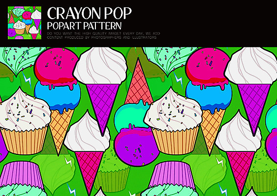 PSD ZIP 음식 패턴 일러스트 디저트 사람없음 컵케이크 팝아트 머핀 콘아이스크림 소프트아이스크림 스프링클 키치 국내일러스트 빵 컨셉 무늬 아이스크림 장식 케이크 그림 파일형식