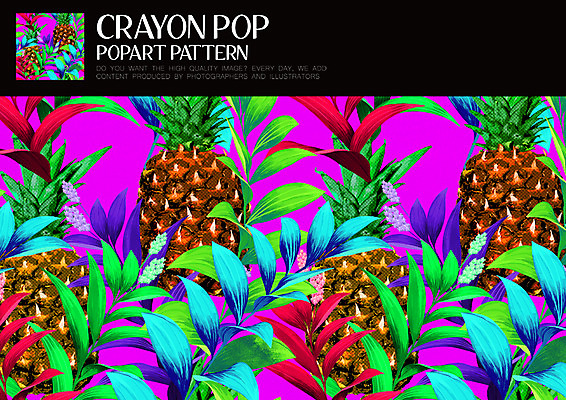 PSD 식물 ZIP 음식 잎 패턴 과일 일러스트 사람없음 파인애플 팝아트 키치 국내일러스트 컨셉 무늬 열대과일 그림 파일형식