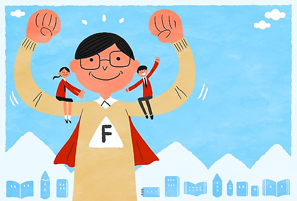 PSD 구름 학생 여자 남자 교복 일러스트 청소년 산 성인 책 세명 연필 손들기 힘 망토 학부모 빨간망토 안경낌 국내일러스트 자연요소 옷 안경 모션 학용품 사람 부모 필기구 파일형식