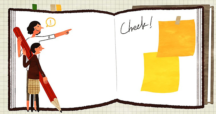 PSD 학생 여자 교복 일러스트 청소년 성인 두명 책 연필 가리킴 느낌표 포스트잇 학부모 국내일러스트 기호 옷 학용품 사람 손짓 부모 필기구 메모지 파일형식