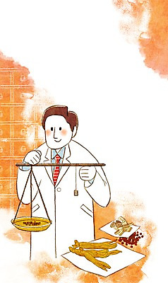 PSD 남자 일러스트 저울 한명 성인 한의학 약재 한약 한의원 한의사 약재서랍 국내일러스트 1 의학 병원 사람 약 의사 파일형식