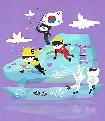 PSD 구름 직업 여자 남자 어린이 일러스트 곰 세명 스케이트 토끼 체험학습 체험 태극기 호기심 스피드스케이팅 직업체험 스케이트선수 국내일러스트 자연요소 동물 감정 스포츠용품 컨셉 포유류 운동선수 사람 반려동물 스케이팅 국기 파일형식