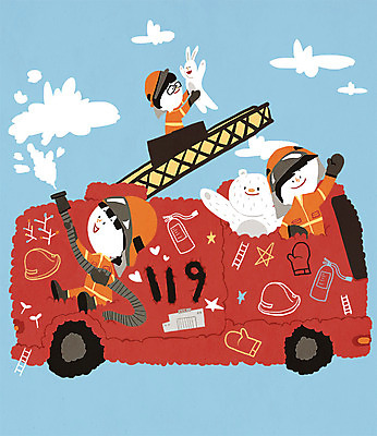 PSD 구름 직업 여자 남자 어린이 일러스트 사다리 곰 세명 토끼 체험학습 체험 소방관 소방 호기심 소방차 직업체험 소방기구 소방대 소방서 소방의날 소방호스 방호복 국내일러스트 자연요소 동물 옷 감정 컨셉 포유류 자동차 사람 반려동물 기구 도구 구조원 호스 파일형식 법정기념일