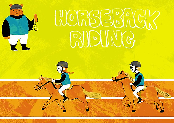 PSD 동물 여자 남자 어린이 스포츠 일러스트 곰 두명 당근 말_동물 승마 승마장 승마모자 승마선수 국내일러스트 모자_잡화 포유류 운동선수 뿌리채소 사람 파일형식