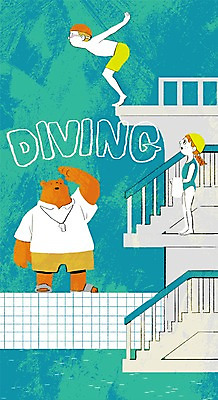 PSD 동물 여자 남자 수영복 어린이 스포츠 일러스트 곰 수영장 두명 수건 계단 호루라기 다이빙 수영모 다이빙대 다이빙선수 국내일러스트 옷 포유류 운동선수 사람 위생용품 수영 수영용품 수중스포츠 파일형식