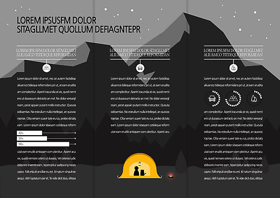 템플릿 편집 표지디자인 북디자인 출판디자인 실루엣 내지 리플렛 북커버 3단접지 그래프 텐트 팜플렛 취미 캠핑 모닥불 이미지템플릿 AI파일 불 레저 촬영기법 캠핑도구 파일형식 벡터