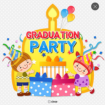PSD 템플릿 여자 남자 별 어린이 웹템플릿 졸업 팝업 이벤트팝업 웹팝업 이벤트 두명 선물상자 파티 케이크 고깔모자 풍선 레이어팝업 이미지템플릿 자연요소 모자_잡화 교육 디저트 선물 사람 상자 파일형식