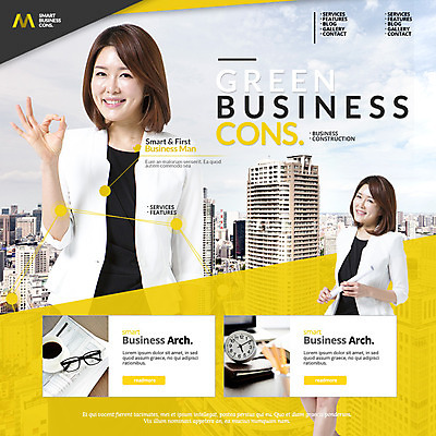 PSD 템플릿 여자 40대 웹템플릿 비즈니스 이벤트페이지 이벤트 빌딩 성인 두명 한국인 자명종 도시 비즈니스우먼 OK 이미지템플릿 시계 중년 사람 동양인 손짓 건물 알람 직장인 페이지 파일형식