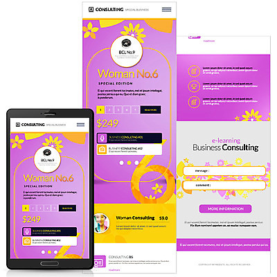 PSD 템플릿 여자 꽃잎 웹템플릿 비즈니스 모바일 한명 20대 성인 한국인 비즈니스우먼 컨설턴트 모바일템플릿 모바일웹 이미지템플릿 1 꽃 사람 동양인 청년 직장인 전문직 상담 파일형식