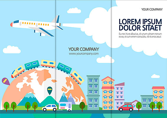 템플릿 편집 표지디자인 북디자인 출판디자인 표지 지구 리플렛 여행 북커버 3단접지 자동차 비행기 팜플렛 사람없음 건물 기차 이미지템플릿 AI파일 건축물 육상교통 항공교통 대중교통 파일형식 벡터
