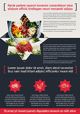 템플릿 편집 표지디자인 북디자인 출판디자인 내지 음식 리플렛 북커버 3단접지 고추 육류 어류 팜플렛 사람없음 비빔밥 육회비빔밥 이미지템플릿 AI파일 한식 채소 식재료 수중동물 육회 파일형식 벡터