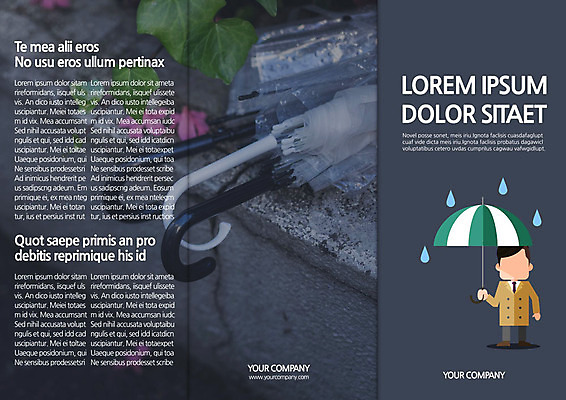 템플릿 편집 표지디자인 북디자인 출판디자인 표지 남자 리플렛 북커버 우산 3단접지 한명 들기 팜플렛 앞모습 빗방울 이미지템플릿 AI파일 1 뷰포인트 모션 사람 비_날씨 파일형식 벡터