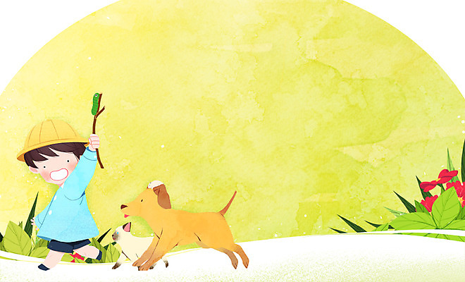 PSD 남자 꽃 어린이 일러스트 나뭇잎 한명 유치원생 강아지 유치원생라이프 유치원복 애벌레 나무막대기 프레임일러스트 국내일러스트 식물 1 라이프스타일 옷 잎 프레임 사람 반려동물 막대기 개 벌레 파일형식