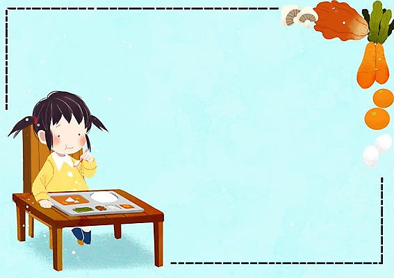 PSD 여자 어린이 채소 의자 일러스트 귤 한명 계란 숟가락 버섯 유치원생 먹기 유치원생라이프 책상 유치원복 식판 급식 프레임일러스트 국내일러스트 1 라이프스타일 옷 가구 과일 모션 프레임 수저 사람 알 파일형식