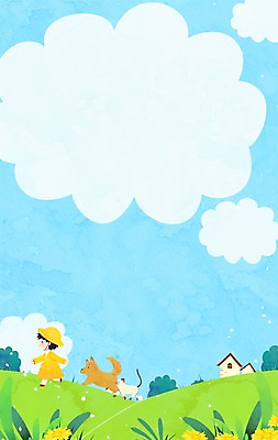 PSD 구름 남자 꽃 어린이 일러스트 주택 한명 고양이 유치원생 풀잎 강아지 유치원생라이프 유치원복 동산 프레임일러스트 국내일러스트 자연요소 식물 1 라이프스타일 옷 잎 포유류 프레임 사람 건물 반려동물 풀_식물 개 파일형식