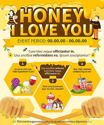 PSD 템플릿 커플 여자 남자 꽃 음료 음식 웹템플릿 딸기 포도 아이스크림 치즈 이벤트페이지 이벤트 성인 두명 꿀벌 꿀 꿀단지 꿀벌의상 허니디퍼 이미지템플릿 식물 옷 과일 관계 디저트 유제품 사람 도구 벌_곤충 페이지 파일형식