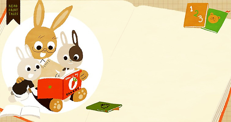 PSD 동물 일러스트 가족 사람없음 책 독서 토끼 동물가족 프레임일러스트 국내일러스트 포유류 관계 프레임 반려동물 파일형식