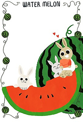 PSD 동물 일러스트 가족 수박 사람없음 토끼 먹기 동물가족 프레임일러스트 국내일러스트 과일 포유류 관계 모션 프레임 반려동물 파일형식